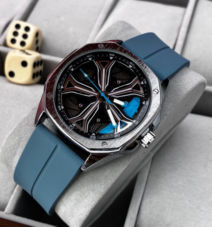 RELOJ DISEÑO RIN DEPORTIVO